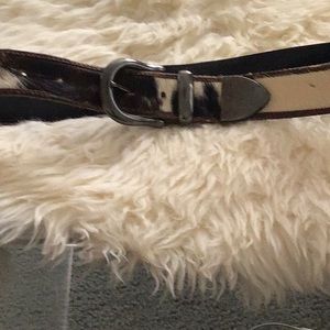 Leather and Calf Hair  Belt From Madrid Vintage